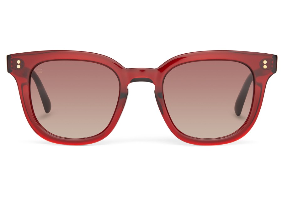 TOMS Venice Rosewood Crystal Handcrafted Sunglasses | Sunglasses