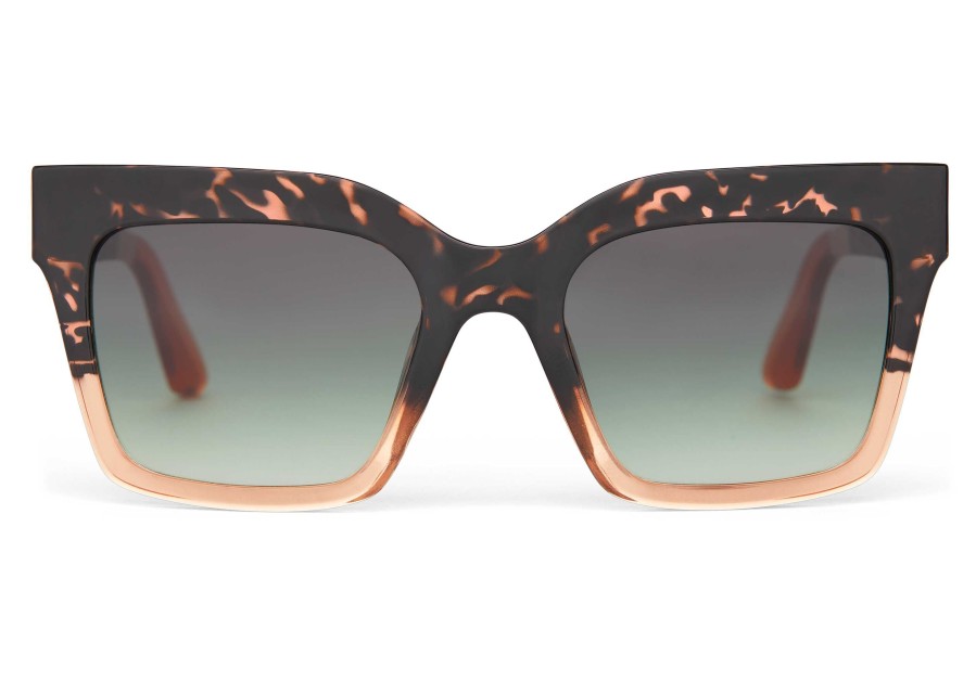 TOMS Adelaide Tortoise Apricot Fade Traveler Sunglasses | Sunglasses