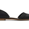 TOMS Jutti D'Orsay Black Embossed Flat | Dress Casual