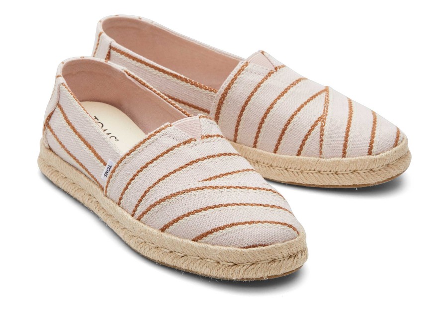 TOMS Alpargata Rope 2.0 Pink Stripes Espadrille | Alpargatas