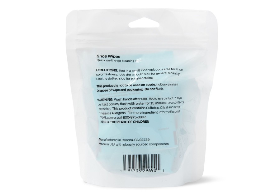 TOMS Toms Shoe Cleaning Wipes 8 Pack | Dress Casual