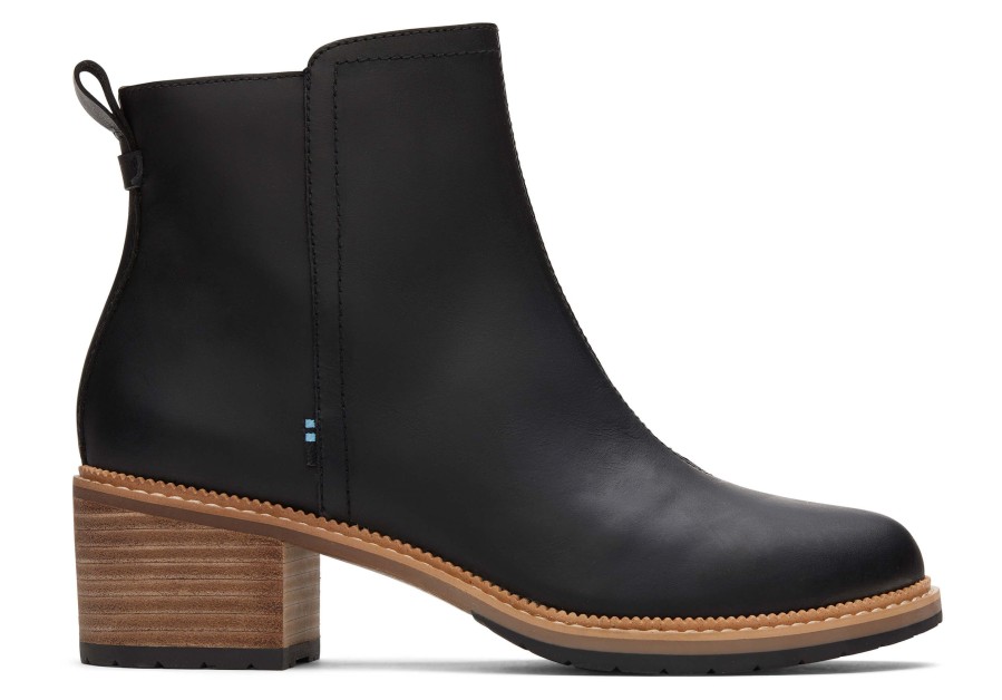 TOMS Marina Leather Heeled Boot | Dress Casual