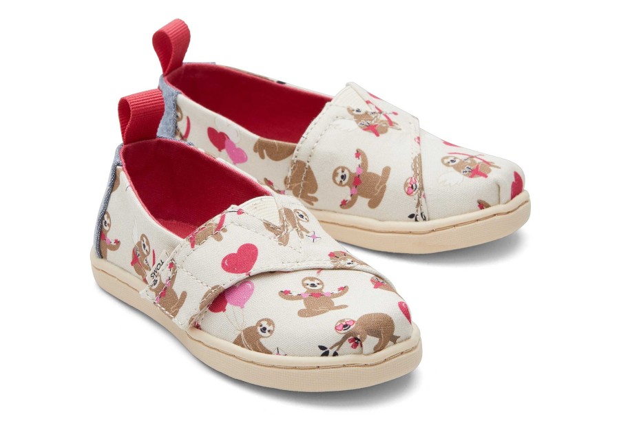 TOMS Alpargata Valentines Day Sloths Toddler Shoe | Alpargatas