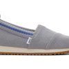 TOMS Youth Resident Grey Heritage Canvas Kids Sneaker | Slip Ons