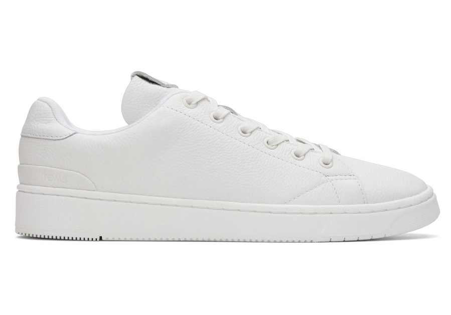 TOMS Trvl Lite White Leather Lace-Up Sneaker | Sneakers