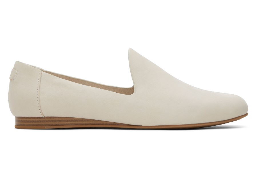 TOMS Darcy Cream Leather Flat | Dress Casual