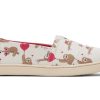 TOMS Youth Alpargata Valentines Day Sloths Kids Shoe | Alpargatas