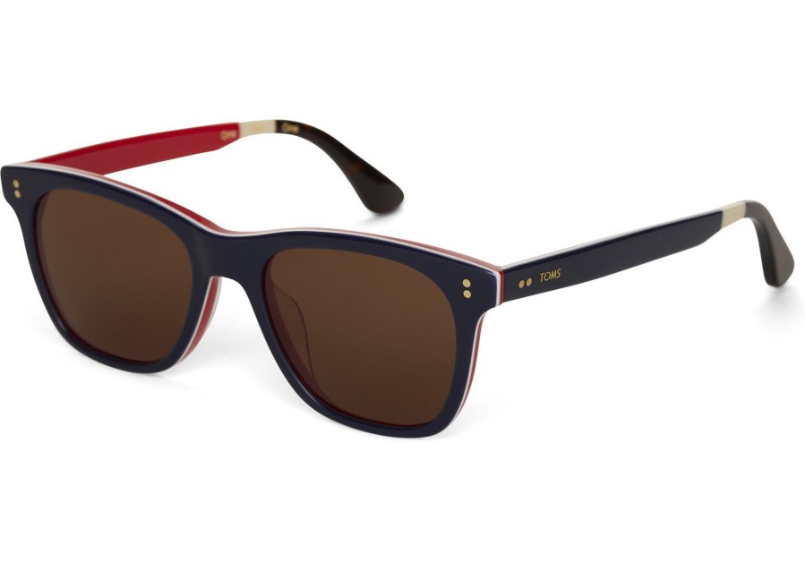 TOMS Fitzpatrick Navy Handcrafted Sunglasses | Sunglasses