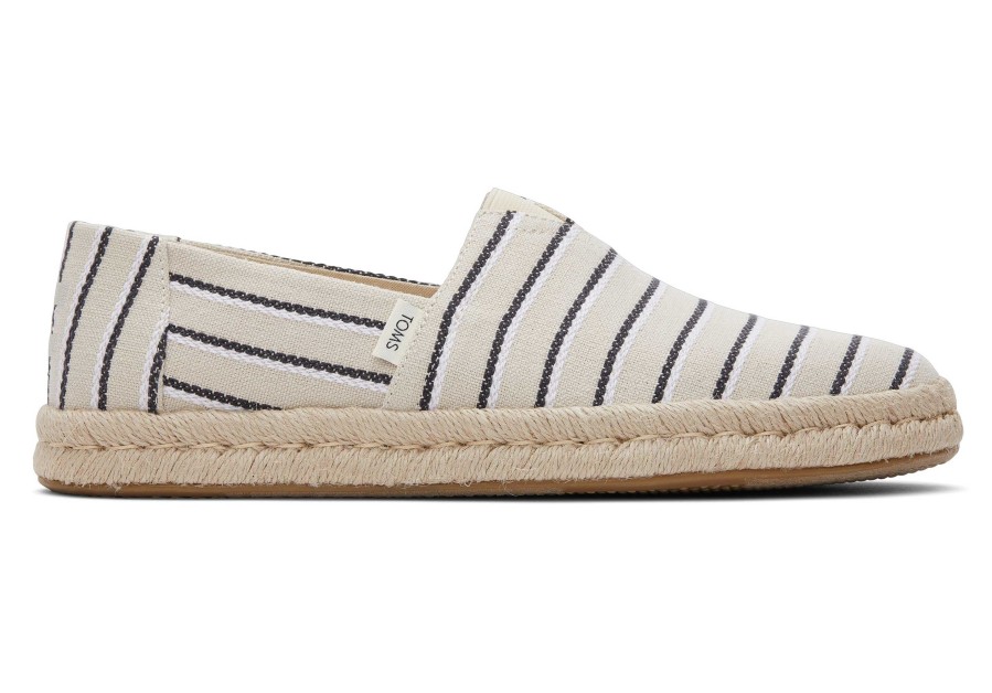 TOMS Alpargata Cream Woven Stripes Rope 2.0 Espadrille | Espadrilles