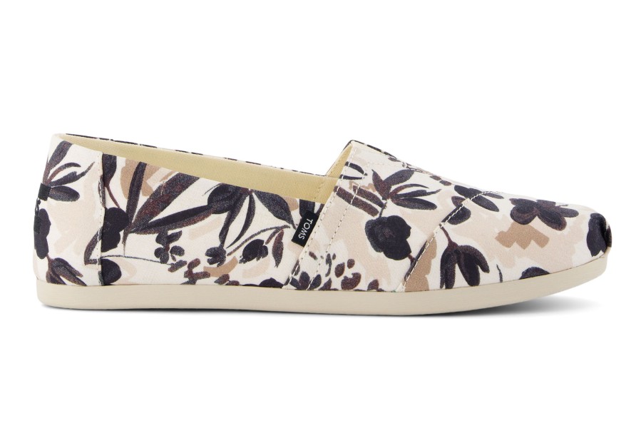 TOMS Alpargata Black Watercolor Floral | Alpargatas