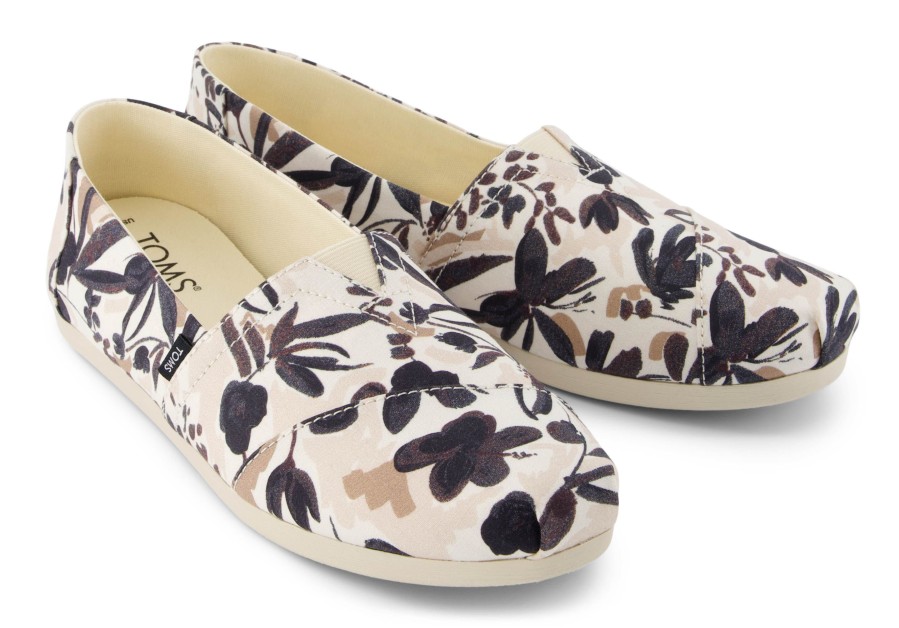 TOMS Alpargata Black Watercolor Floral | Alpargatas