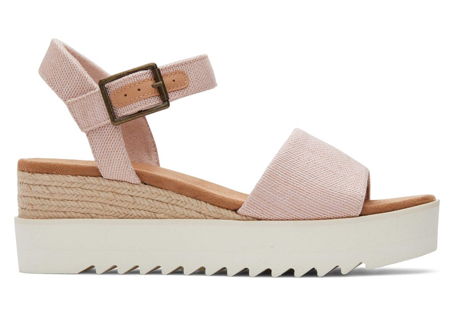 TOMS Diana Pink Wedge Sandal | Dress Casual