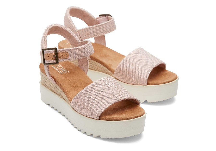 TOMS Diana Pink Wedge Sandal | Dress Casual