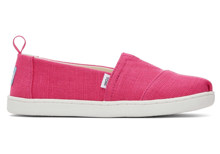 TOMS Youth Alpargata Pink Heritage Canvas Kids Shoe | Alpargatas