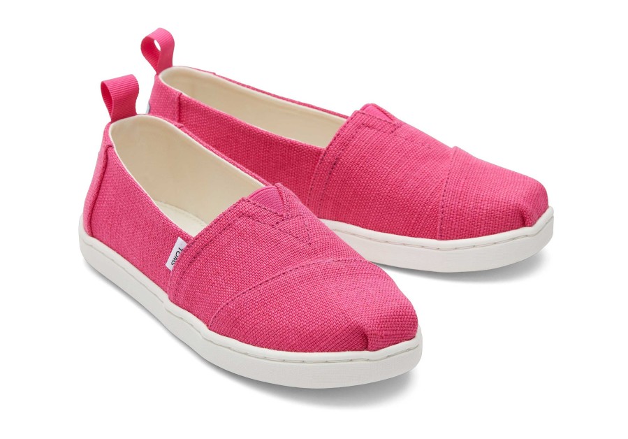 TOMS Youth Alpargata Pink Heritage Canvas Kids Shoe | Alpargatas