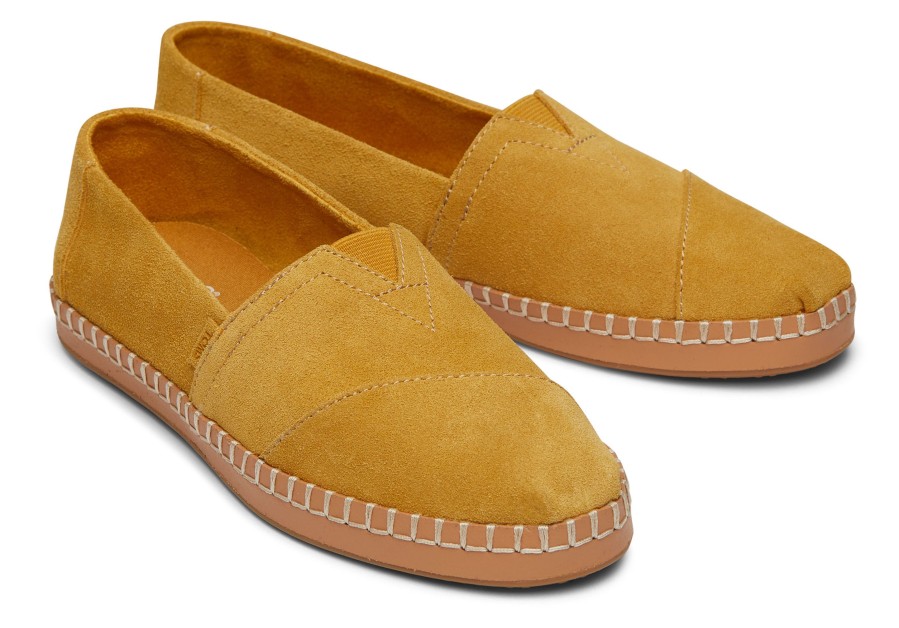 TOMS Alpargata Gold Suede Leather Wrap | Alpargatas