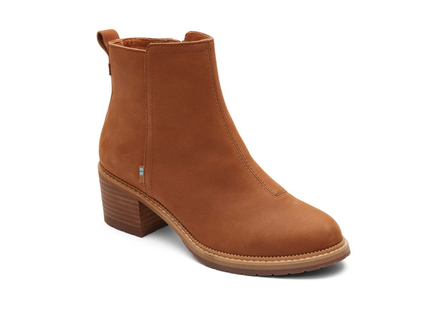 TOMS Marina Leather Heeled Boot | Boots & Booties