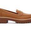 TOMS Cara Tan Leather Loafer | Dress Casual