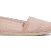 TOMS Alpargata Ballet Pink Basket Weave Lace | Alpargatas