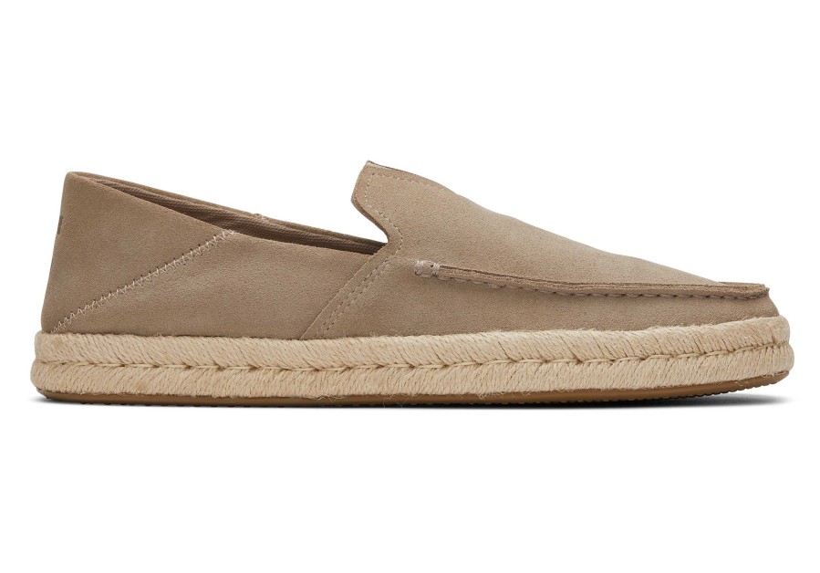 TOMS Alonso Taupe Suede Rope Loafer | Espadrilles