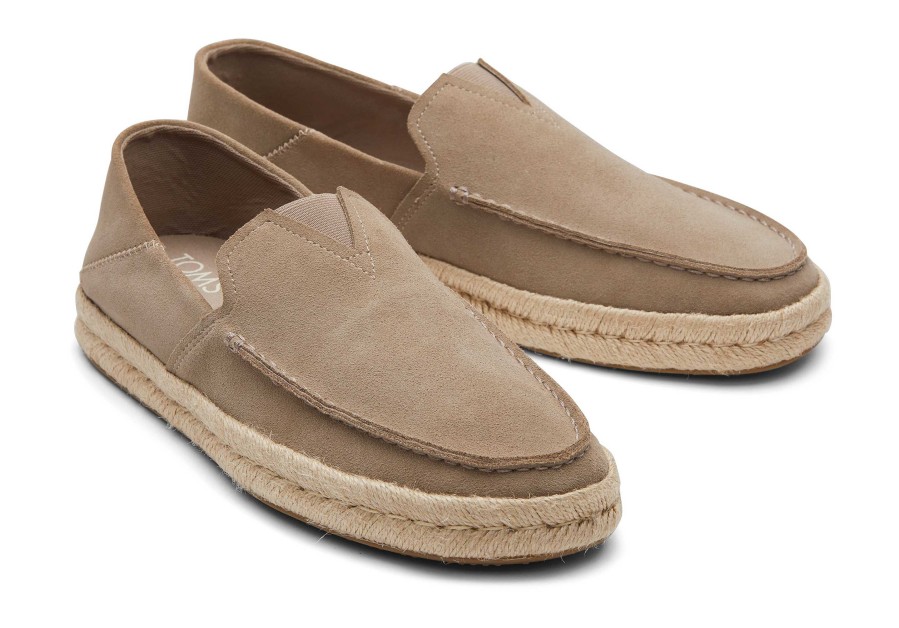 TOMS Alonso Taupe Suede Rope Loafer | Espadrilles