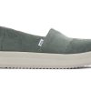 TOMS Alpargata Green Corduroy Midform Espadrille | Alpargatas