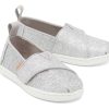 TOMS Alpargata Silver Glitter Toddler Shoe | Alpargatas