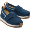 TOMS Resident Blue Heritage Canvas Toddler Sneaker | Slip Ons