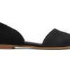 TOMS Jutti D'Orsay Black Leather Flat | Dress Casual