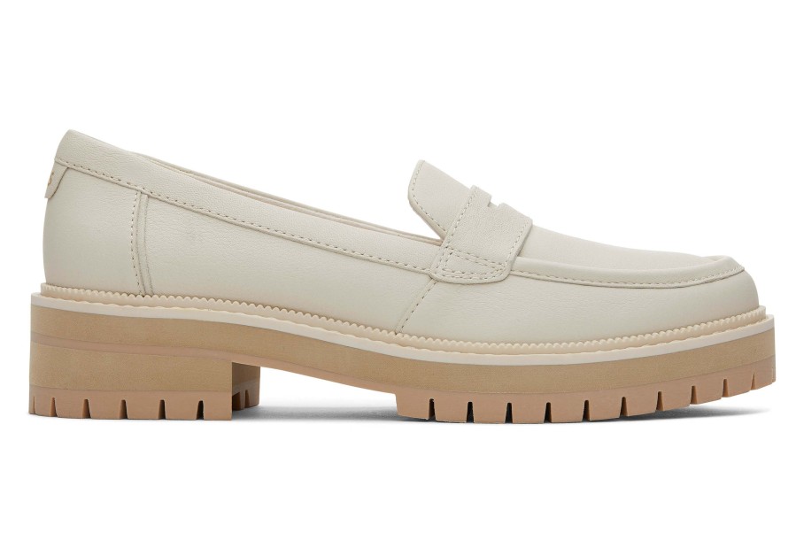 TOMS Cara Light Sand Leather Loafer | Dress Casual