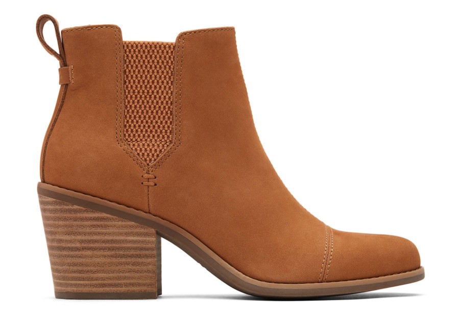 TOMS Everly Nubuck Heeled Boot | Dress Casual