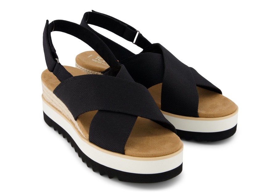 TOMS Diana Crossover Wedge Sandal | Dress Casual