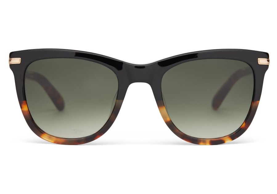 TOMS Victoria Black Tortoise Handcrafted Sunglasses | Sunglasses