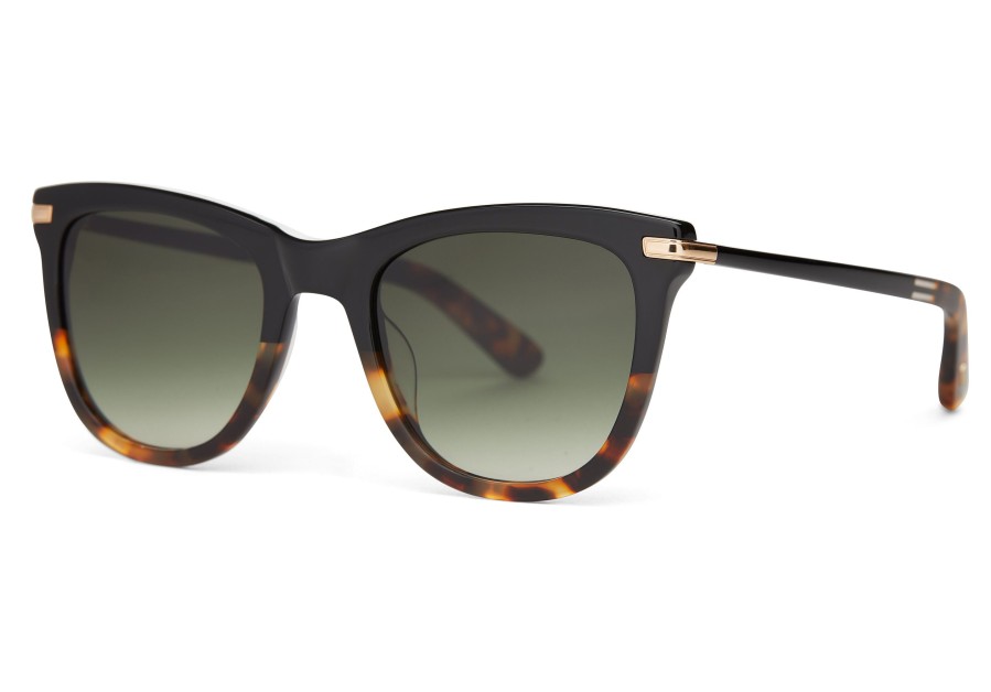 TOMS Victoria Black Tortoise Handcrafted Sunglasses | Sunglasses